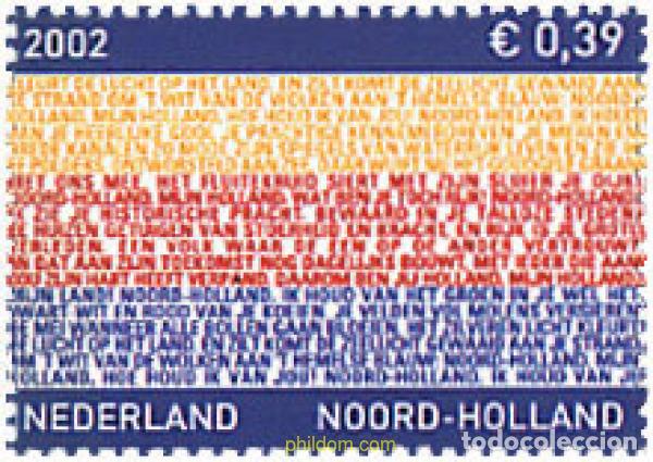 Selos: 89762 MNH HOLANDA 2002 LAS PROVINCIAS DE HOLANDA. NORD-HOLLAND