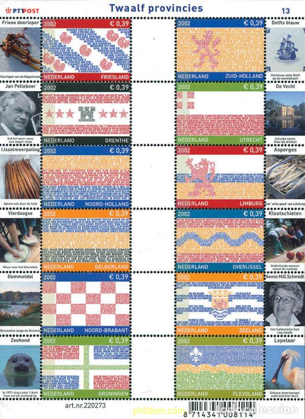 Sellos: 101533 MNH HOLANDA 2002 LAS PROVINCIAS DE HOLANDA. FLEVOLAND