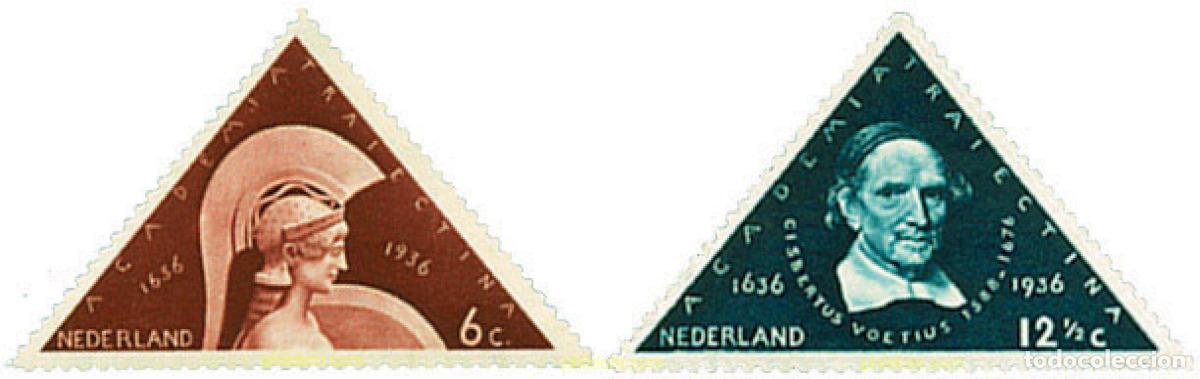 Sellos: 100704 HINGED HOLANDA 1936 3 CENTENARIO DE LA UNIVERSIDAD DE UTRECHT