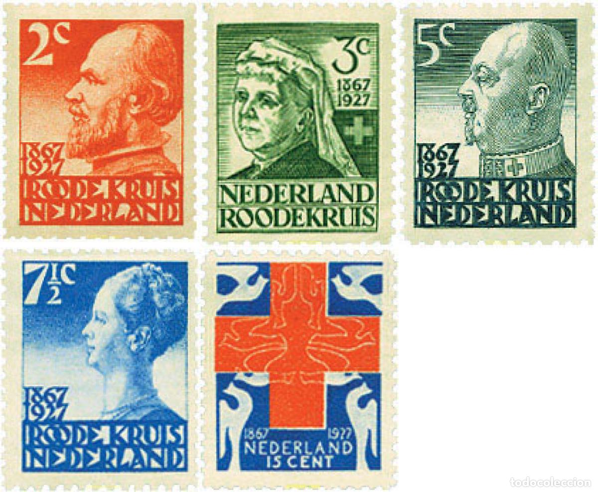 Sellos: 583949 HINGED HOLANDA 1927 60 ANIVERSARIO DE LA CRUZ ROJA NACIONAL