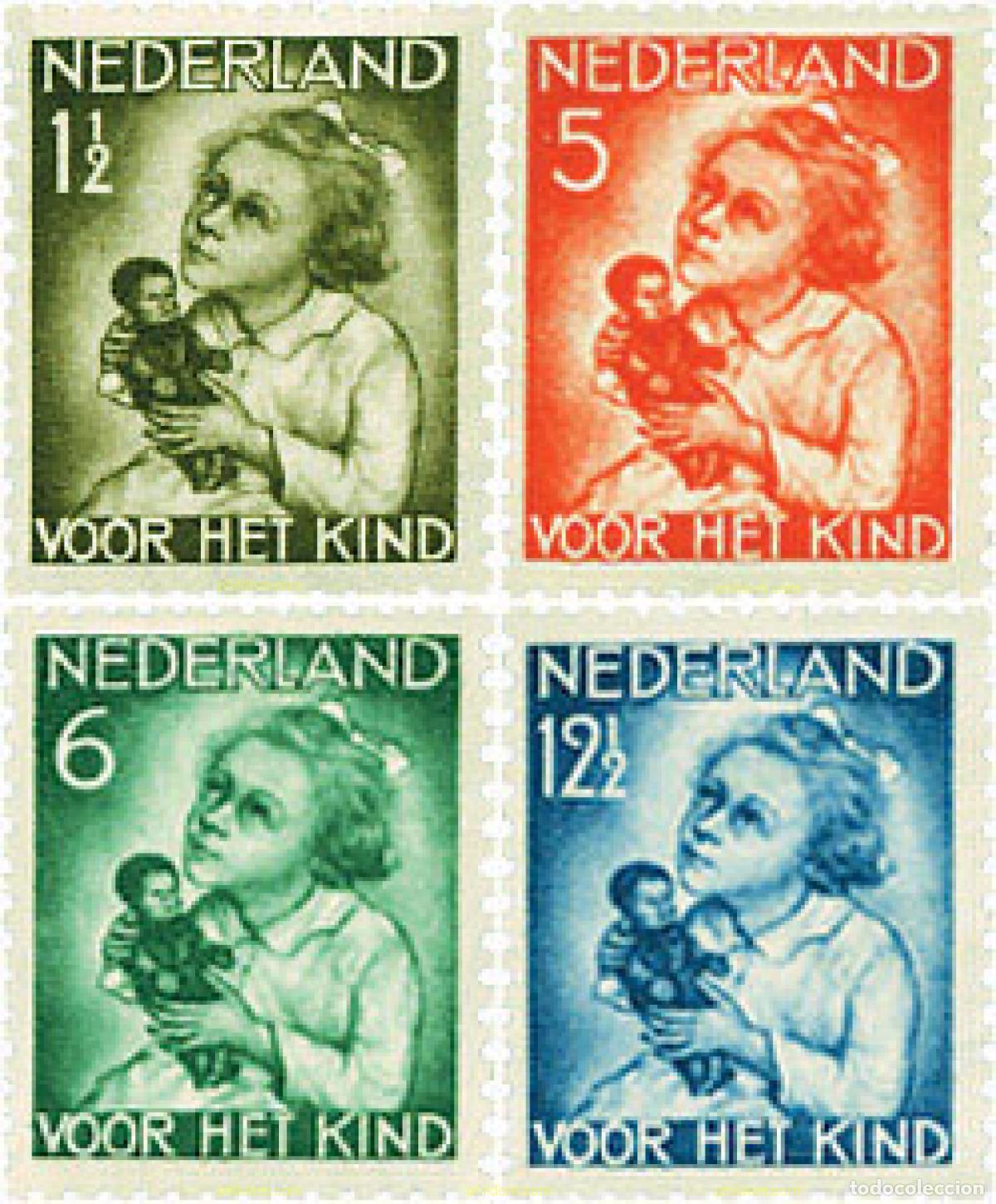 Sellos: 323801 MNH HOLANDA 1934 PRO INFANCIA