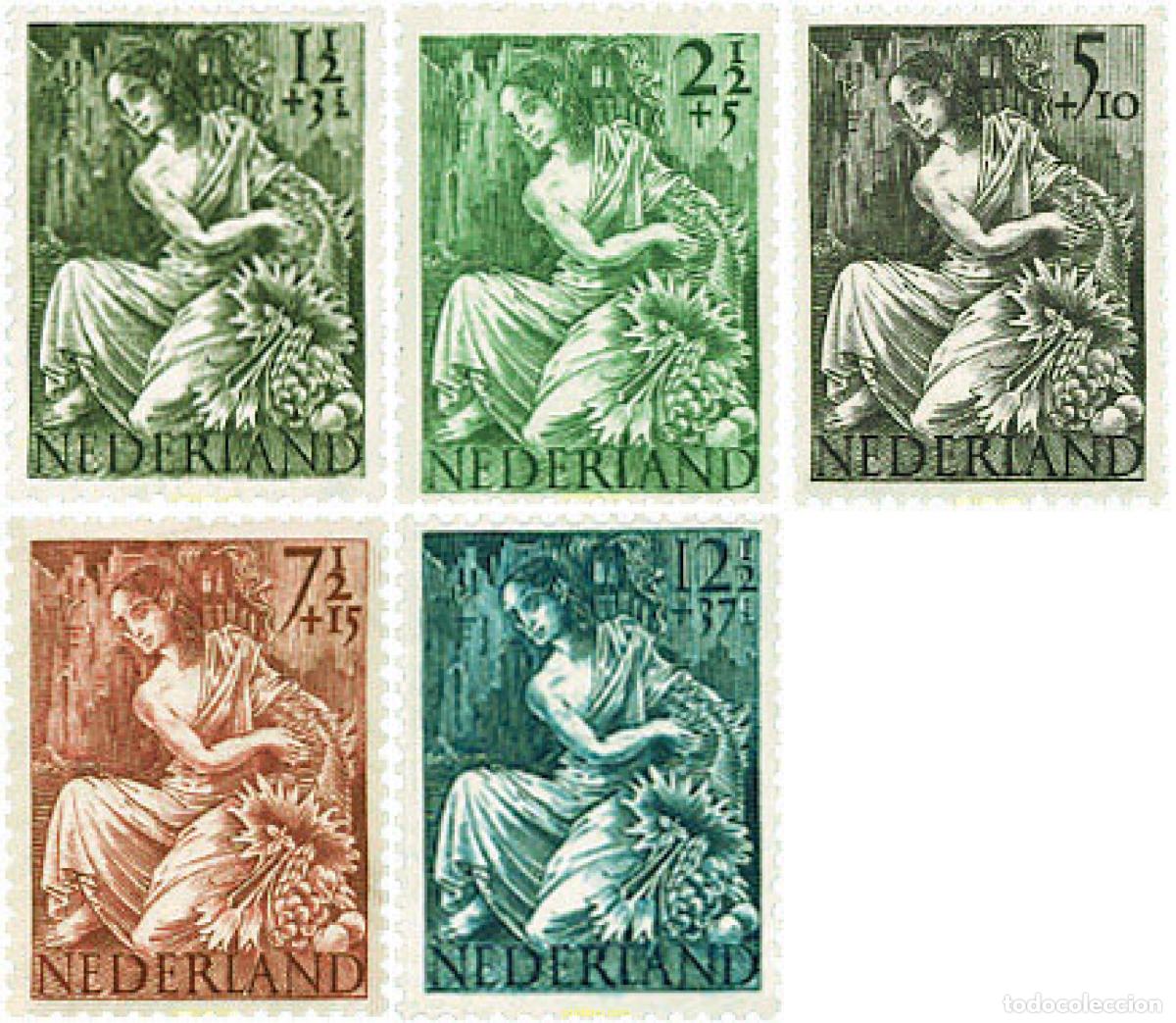 Sellos: 100726 MNH HOLANDA 1946 PRO SOCORRO NACIONAL