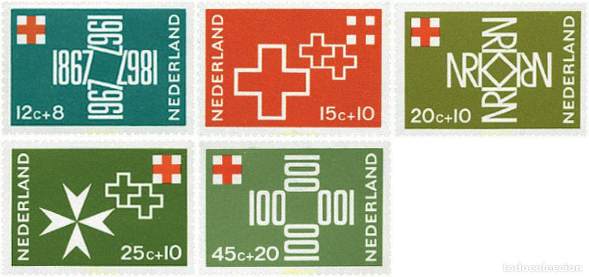 Timbres: 100803 MNH HOLANDA 1967 CENTENARIO DE LA CRUZ ROJA NACIONAL