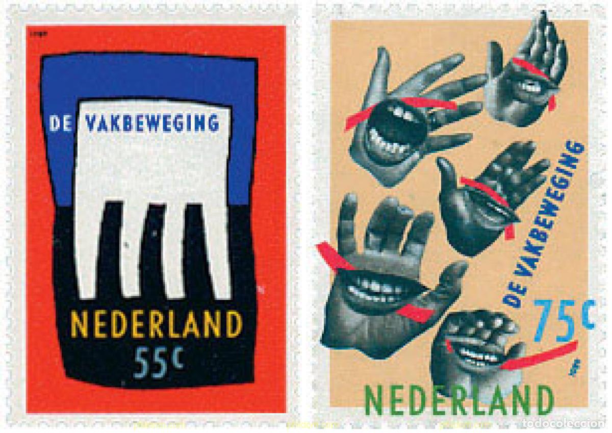 Sellos: 100883 MNH HOLANDA 1989 SINDICALISMO HOLANDES