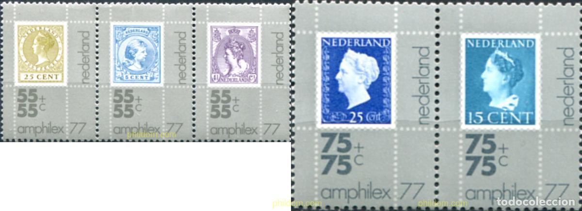Sellos: 100850 MNH HOLANDA 1976 AMPHILEX 77. EXPOSICION FILATELICA INTERNACIONAL
