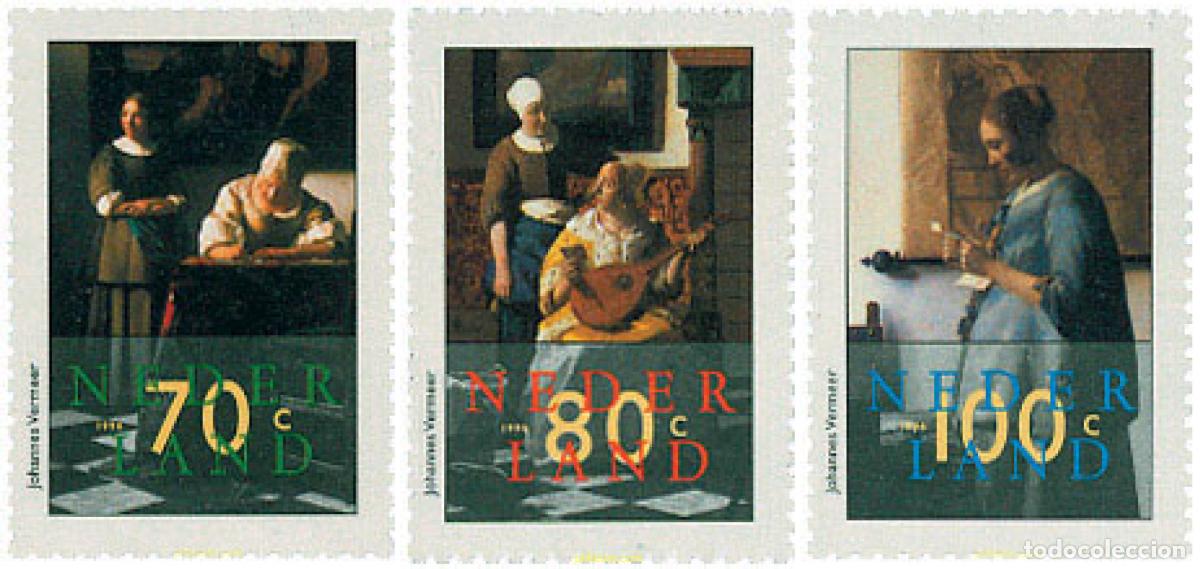 Sellos: 100921 MNH HOLANDA 1996 RETROSPECTIVA DEL PINTOR JOHANNES VERMEER