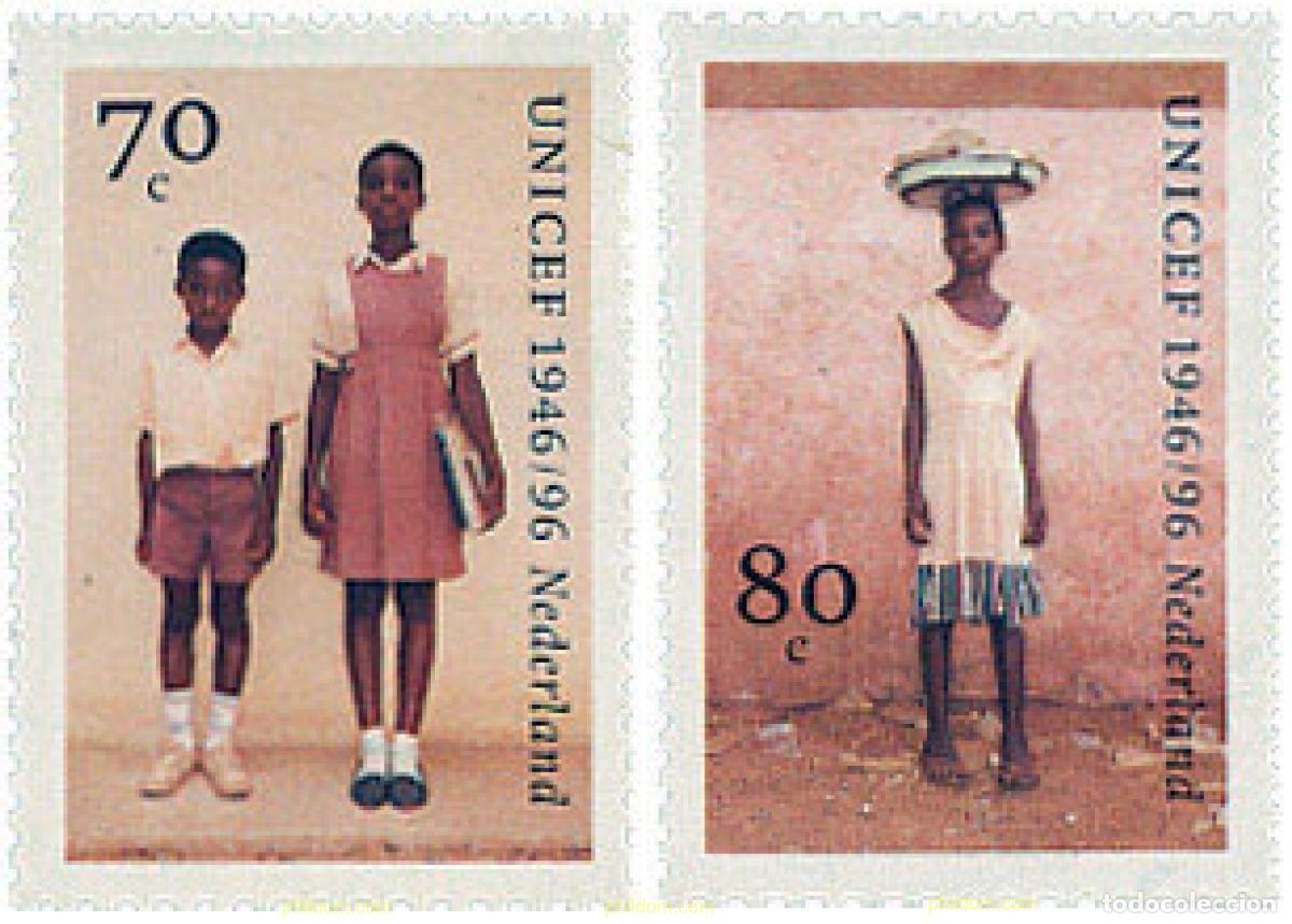 Sellos: 100925 MNH HOLANDA 1996 50 ANIVERSARIO DE LA UNICEF