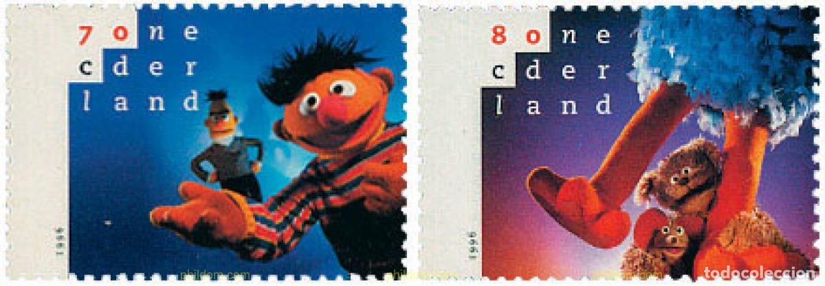 Selos: 100923 MNH HOLANDA 1996 20 ANIVERSARIO DE BARRIO SESAMO