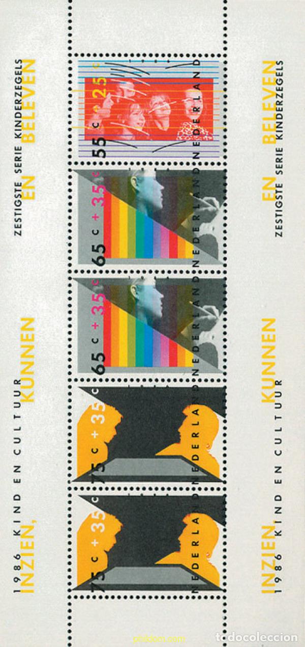 Sellos: 112767 MNH HOLANDA 1986 PRO INFANCIA. EL NI&Ntilde;O Y LA CULTURA