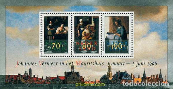 Sellos: 100962 MNH HOLANDA 1996 RETROSPECTIVA DEL PINTOR JOHANNES VERMEER