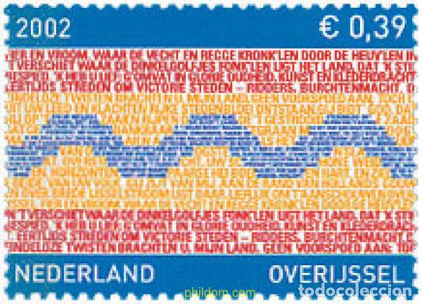 Sellos: 101534 MNH HOLANDA 2002 LAS PROVINCIAS DE HOLANDA. OVERIJSSEL