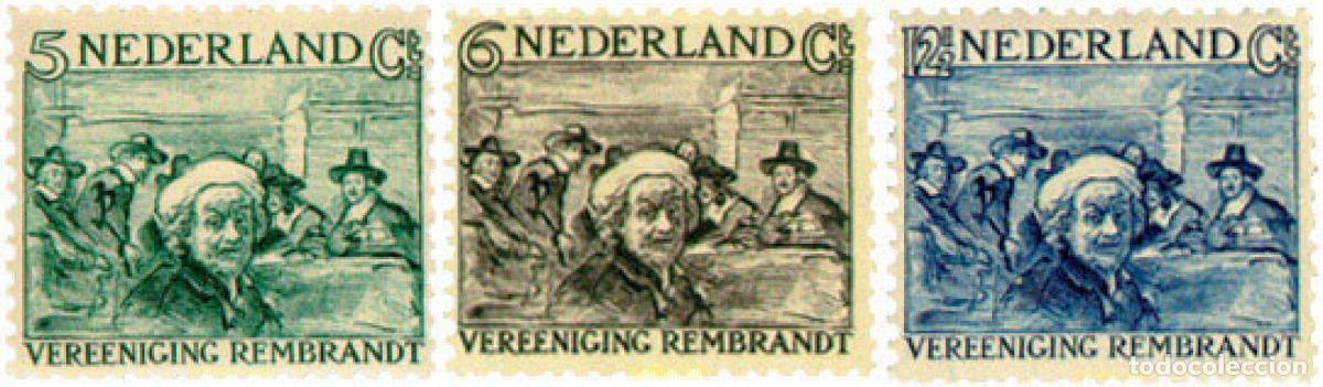 Sellos: 323793 HINGED HOLANDA 1930 PRO SOCIEDAD REMBRANDT