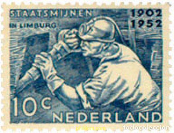 Sellos: 102697 MNH HOLANDA 1952 50 ANIVERSARIO DE LA EXPLOTACION DE MINAS