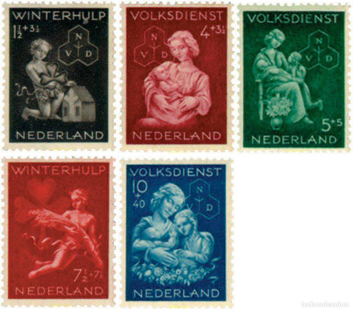 Sellos: 102676 MNH HOLANDA 1944 AUXILIOS DE INVIERNO