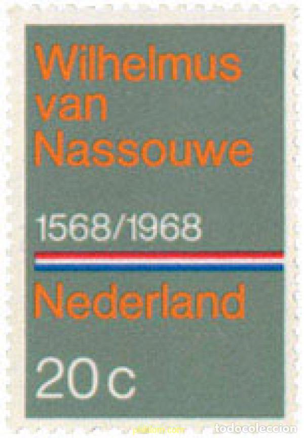 Sellos: 102829 MNH HOLANDA 1968 4 CENTENARIO DEL HIMNO NACIONAL