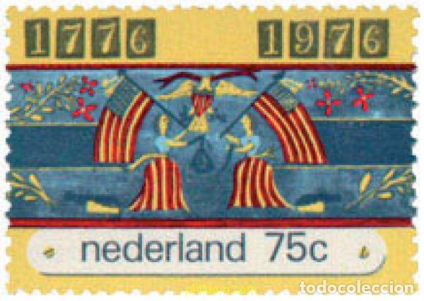Sellos: 103005 MNH HOLANDA 1976 BICENTENARIO DE LA INDEPENDENCIA DE LOS ESTADOS UNIDOS