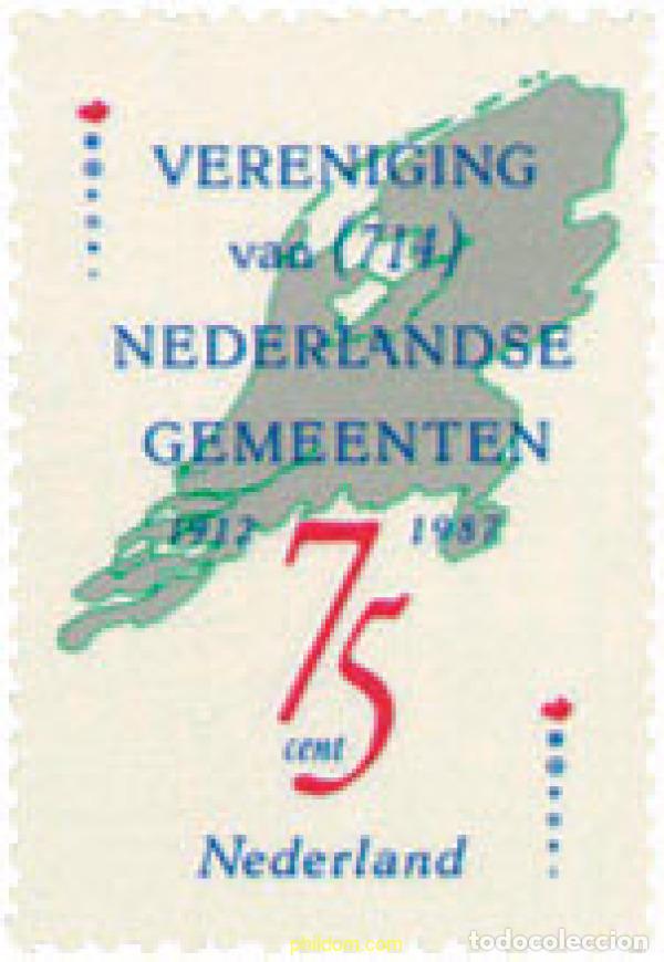 Sellos: 103286 MNH HOLANDA 1987 75 ANIVERSARIO DE LA UNION DE MUNICIPIOS HOLANDESES