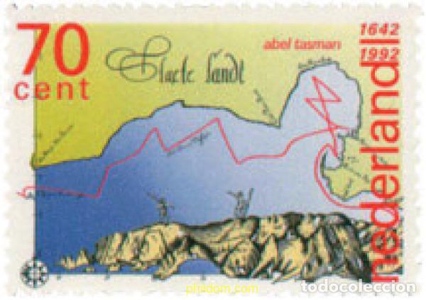 Sellos: 103397 MNH HOLANDA 1992 350 ANIVERSARIO DE LA DESCUBIERTA DE NUEVA ZELANDA