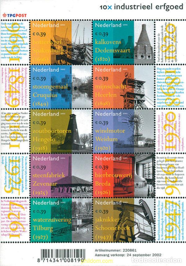 Sellos: 158605 MNH HOLANDA 2002 PATRIMONIO INDUSTRIAL
