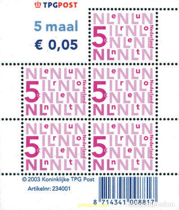 Sellos: 108325 MNH HOLANDA 2003 SELLOS COMPLEMENTARIOS