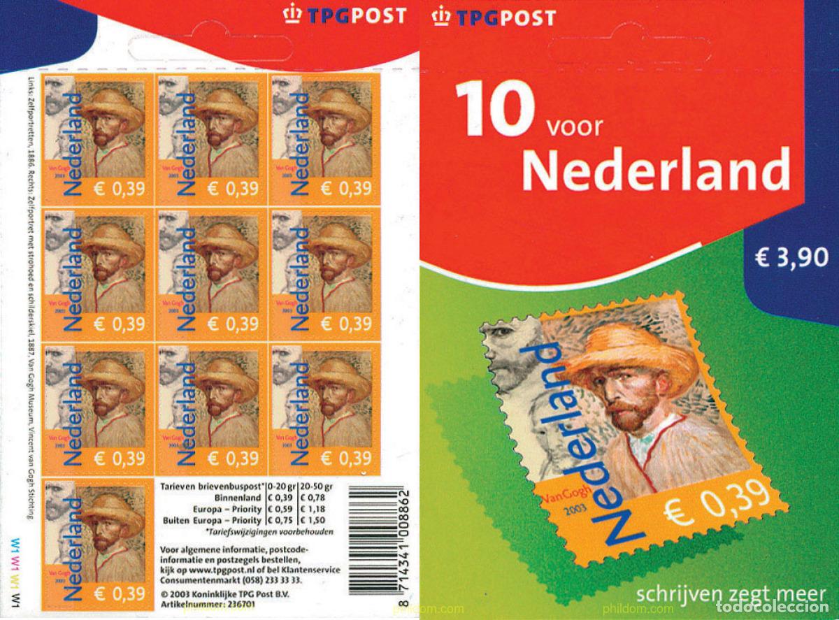 Sellos: 108335 MNH HOLANDA 2003 150 ANIVERSARIO DEL NACIMIENTO DE VINCENT VAN GOGH