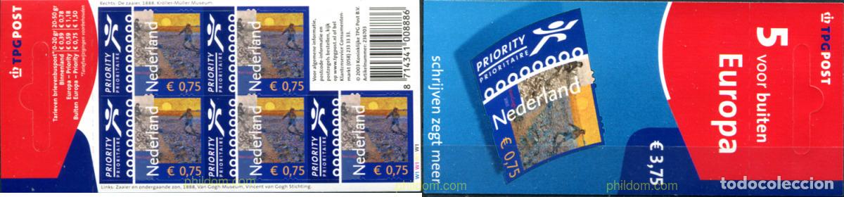 Sellos: 108336 MNH HOLANDA 2003 150 ANIVERSARIO DEL NACIMIENTO DE VINCENT VAN GOGH