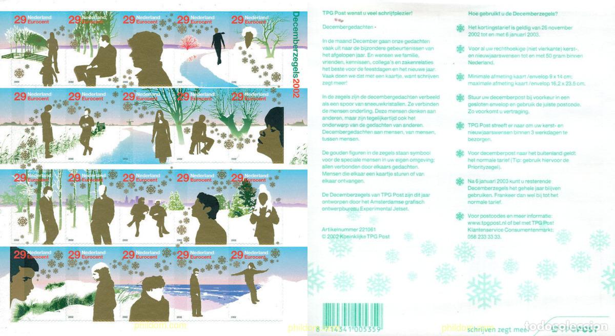 Sellos: 158606 MNH HOLANDA 2002 SELLOS PARA EL CORREO DE NAVIDAD