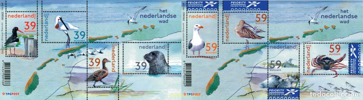 Sellos: 123559 MNH HOLANDA 2003 FAUNA DEL WADDENZEE