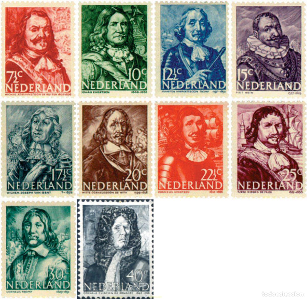 Sellos: 124020 HINGED HOLANDA 1943 ALMIRANTES