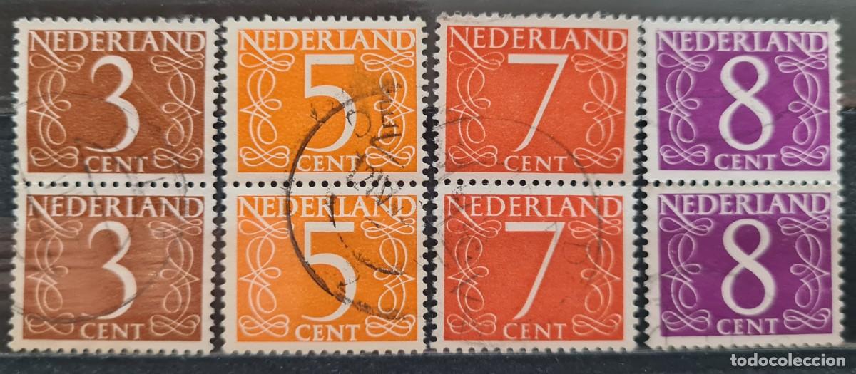 Briefmarken: Serie de sellos usados de Paises Bajos 1953-71: cifras