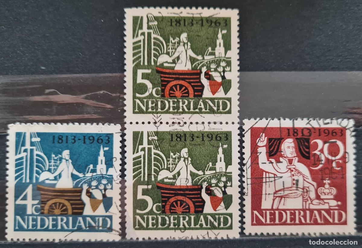 Briefmarken: Serie de sellos usados de Paises Bajos 1963: Sesquicentenario del reestablecimiento de independencia