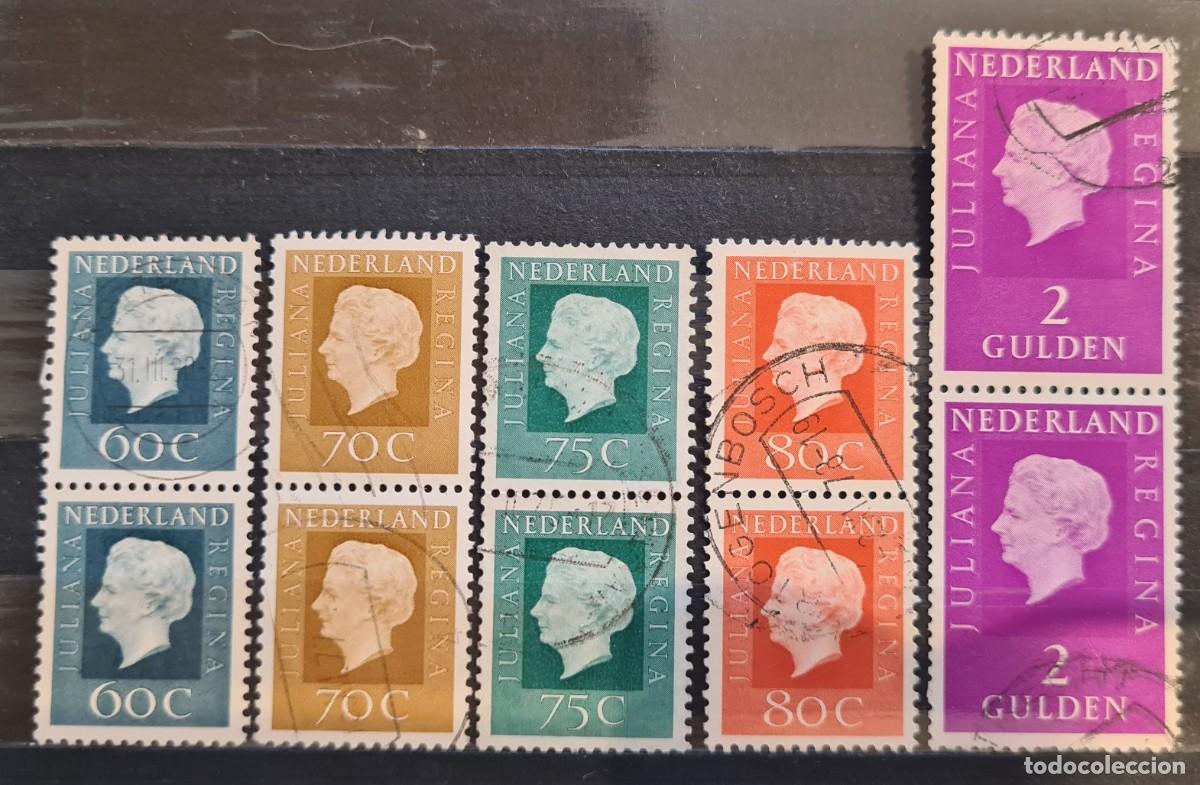 Briefmarken: Serie de sellos usados de Paises Bajos 1972: Reina Juliana