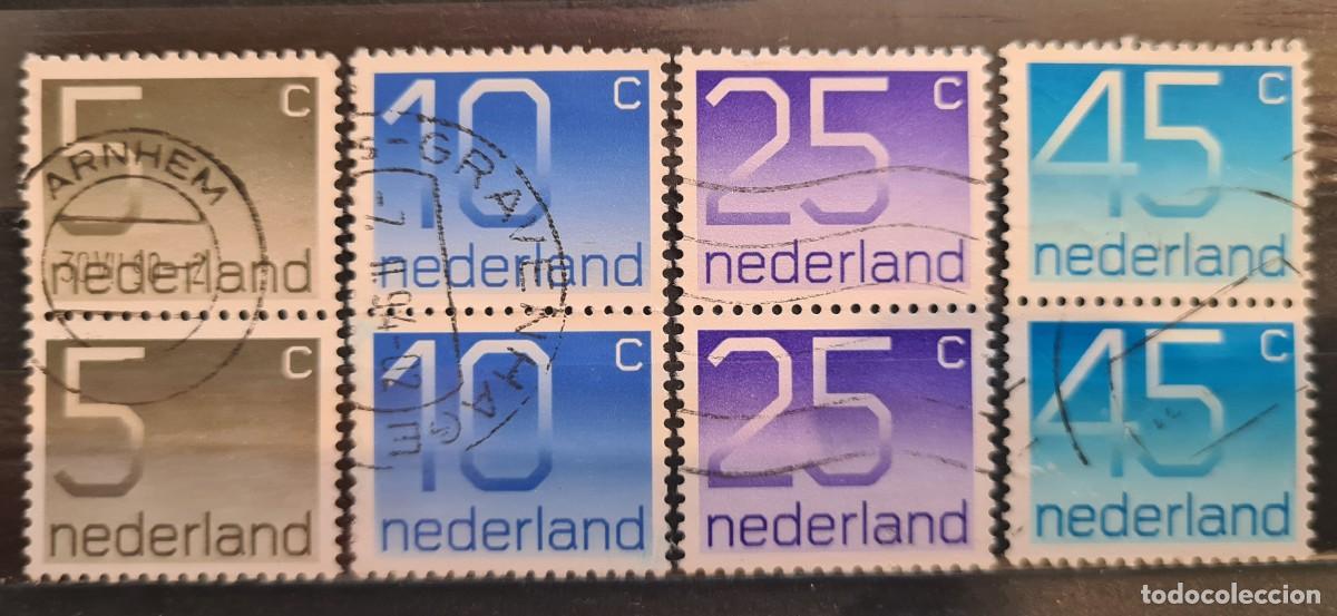 Briefmarken: Serie de sellos usados de Paises Bajos 1976: Centenario de los sellos holandeses en cifras