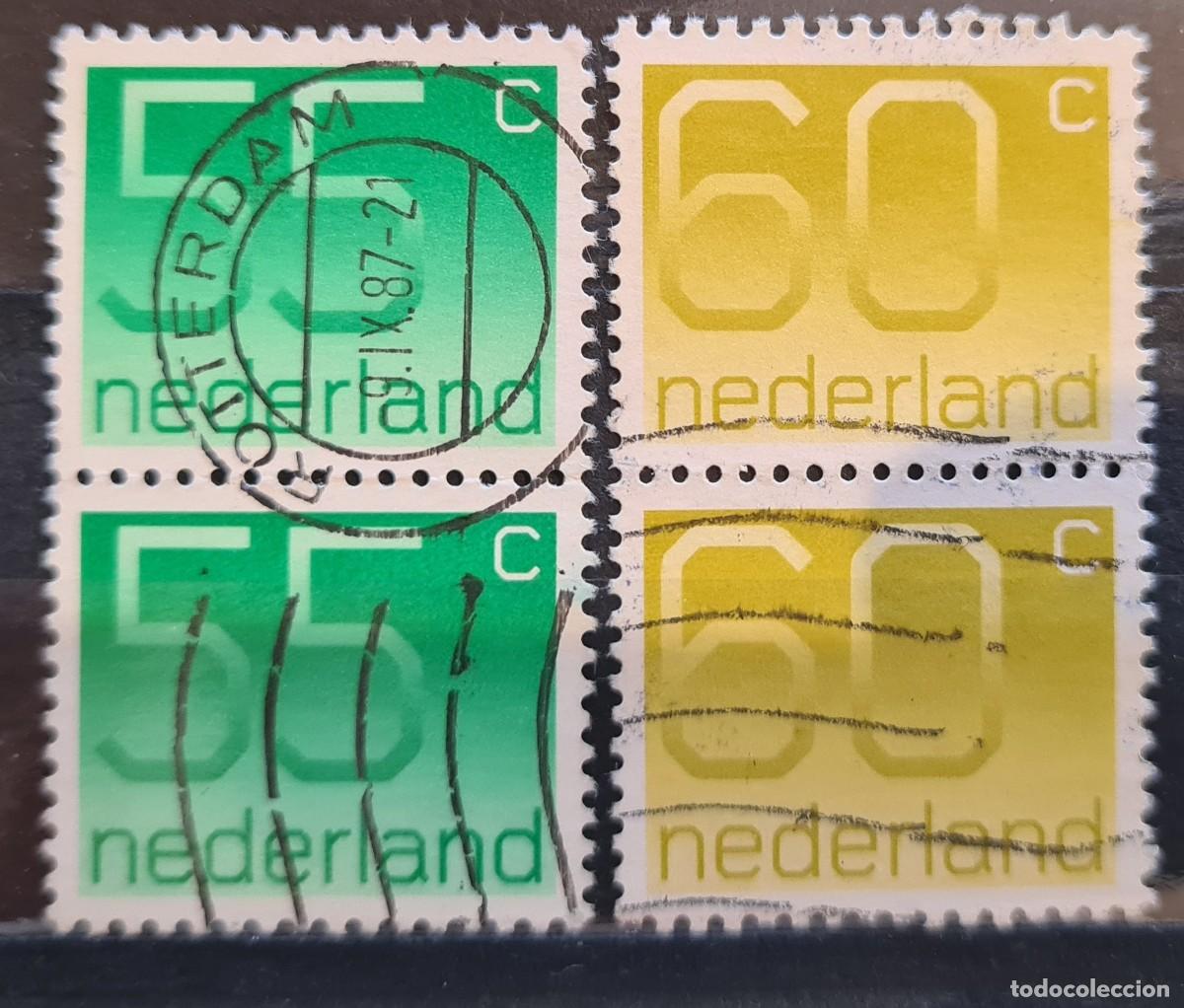 Briefmarken: Serie completa de sellos usados de Paises Bajos 1981: Centenario de los sellos neerlandeses en cifra