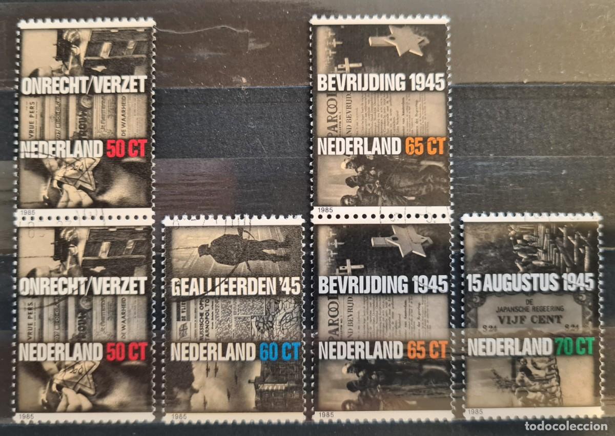 Briefmarken: Serie completa de sellos usados de Paises Bajos 1985: Resistencia y liberaci&oacute;n