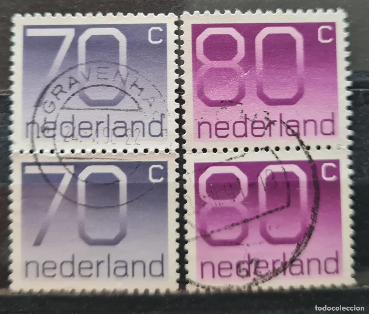 Briefmarken: Serie completa de sellos usados de Paises Bajos 1991: Centenario de los sellos holandeses en cifras