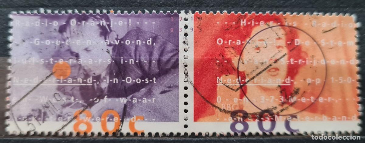 Francobolli: Serie completa de sellos usados de Paises Bajos 1993: Radio Orange, radio libre de la WWII