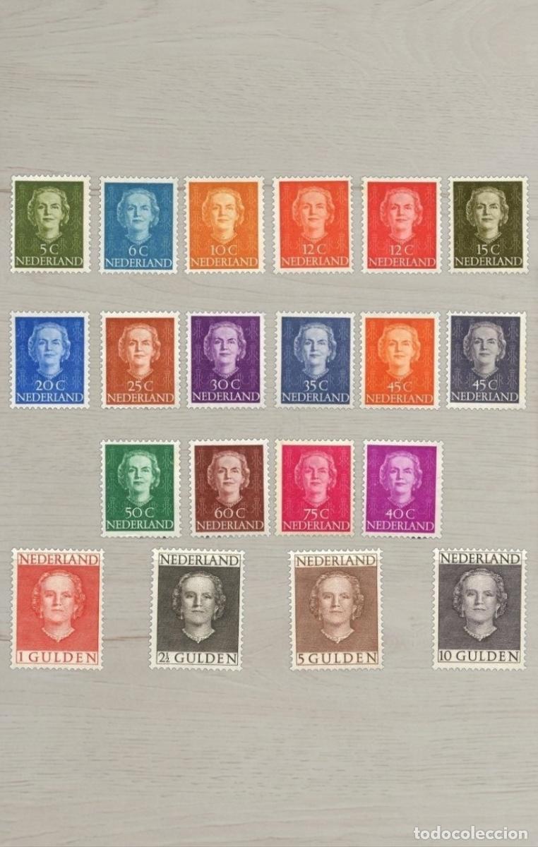 Sellos: Lote 20 Sellos Holanda Reina Juliana En Face 1949/1951 Centavos Y Gulden Nuevos