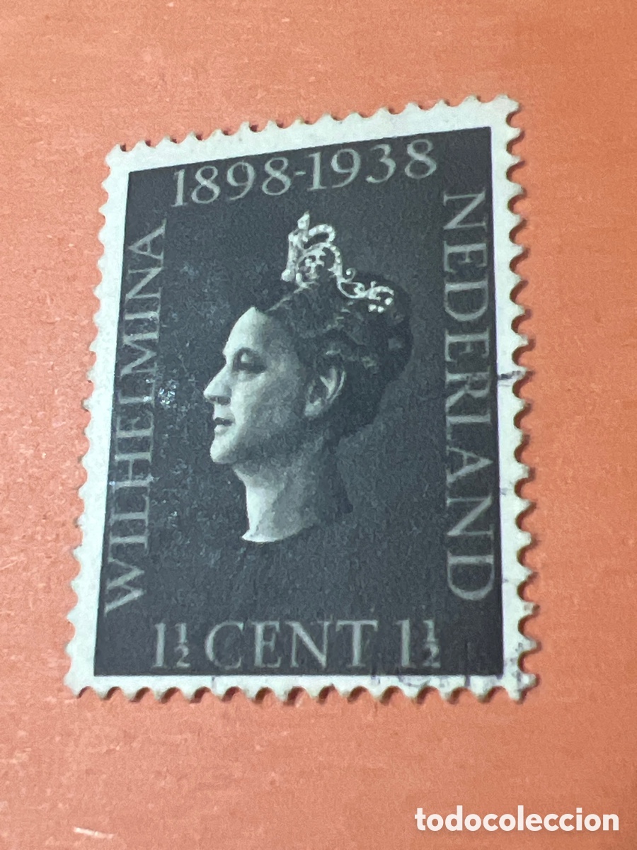 Sellos: S44. Pa&iacute;ses Bajos. Coronaci&oacute;n Reina Guillermina. 1938