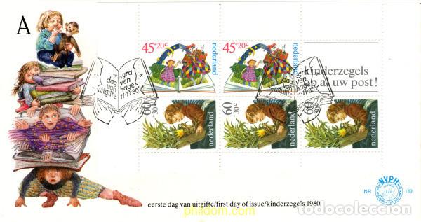 Sellos: 112327 MNH HOLANDA 1980 PRO INFANCIA. EL NI&Ntilde;O Y SUS LIBROS