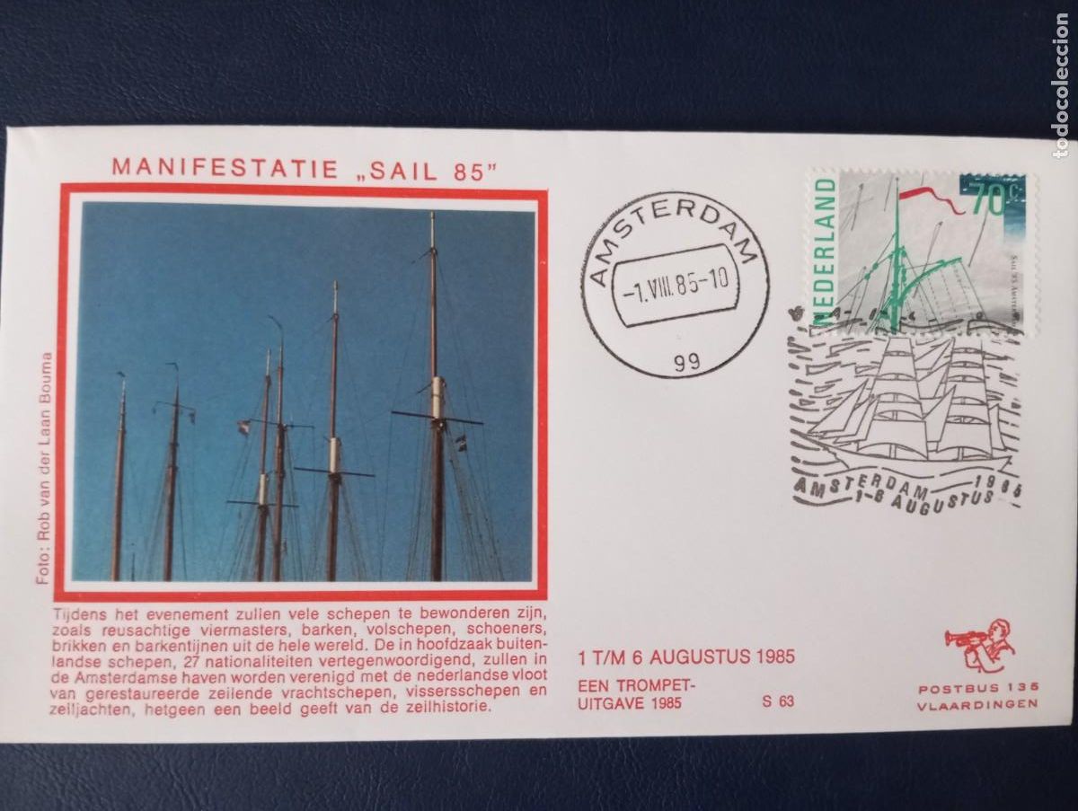 Sellos: HOLANDA, 1985, SPD REGATAS - Foto 1