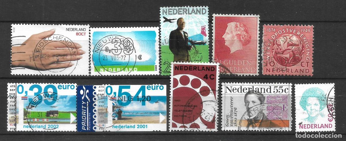 Sellos: holanda lote 10 sellos usados - 9/4