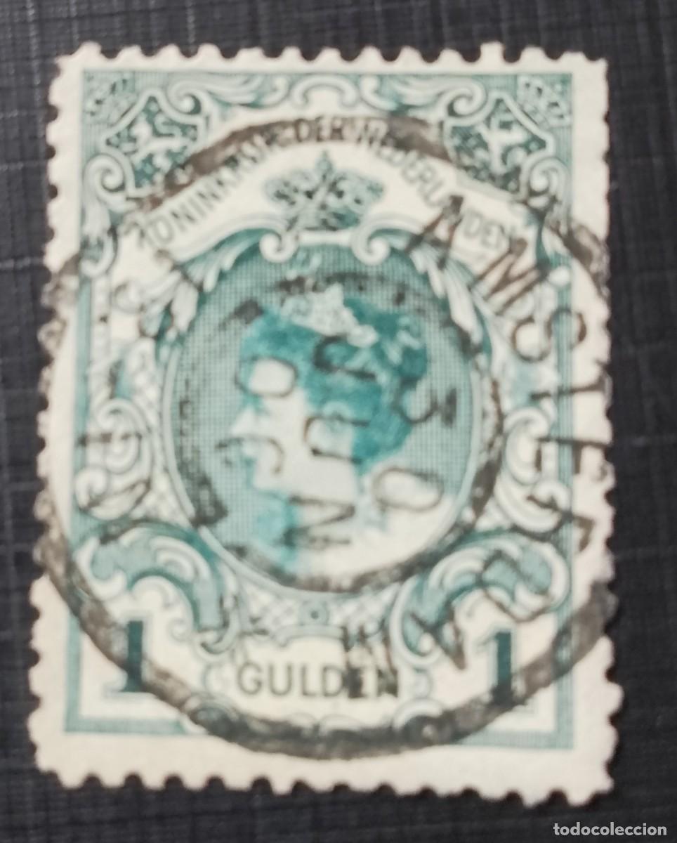 Sellos: V/F 1 GULDEN - REINA GUILLERMINA