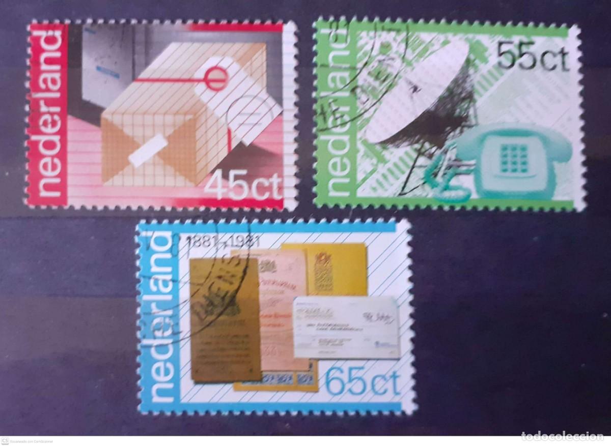 Sellos: HOLANDA n&ordm; 1150/1152&ordm; Centenario de los servicios postales. Serie completa