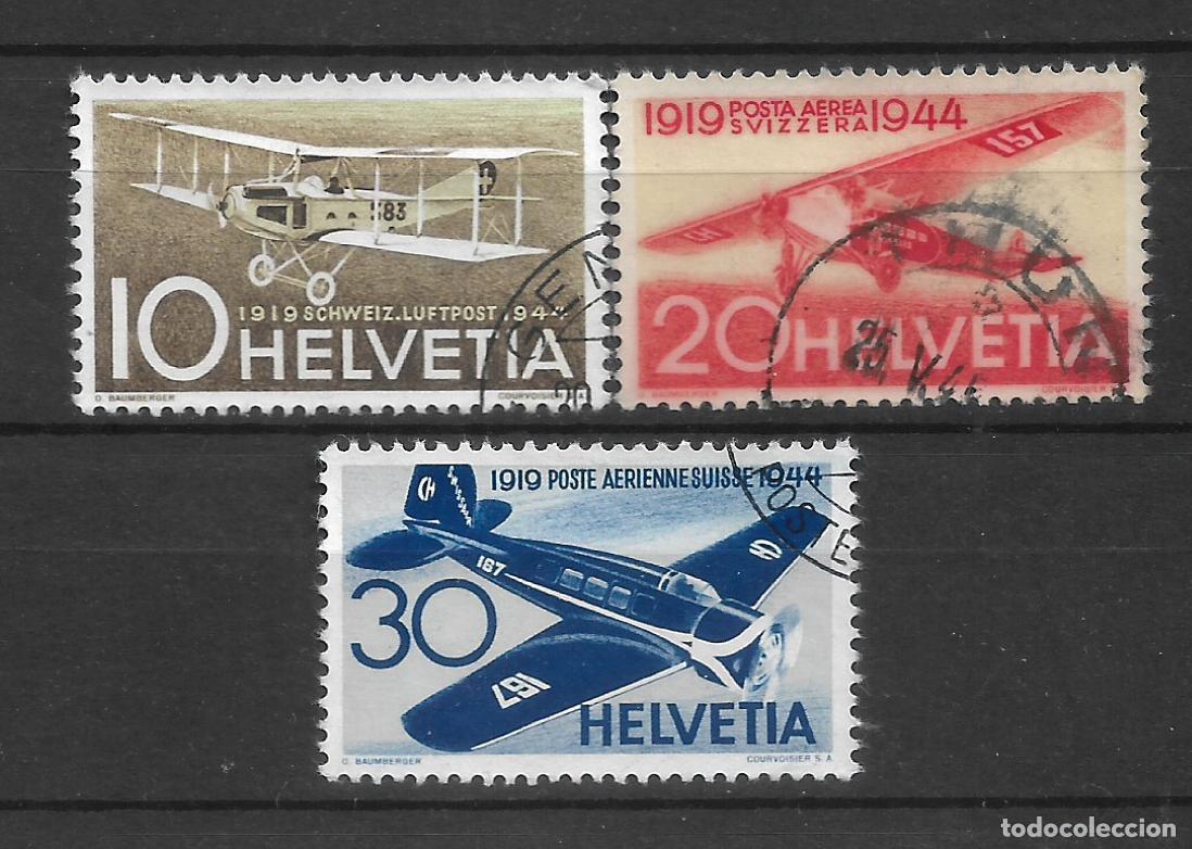 Sellos: suiza a&ntilde;o 1944 completa usado correo aereo - 34/26