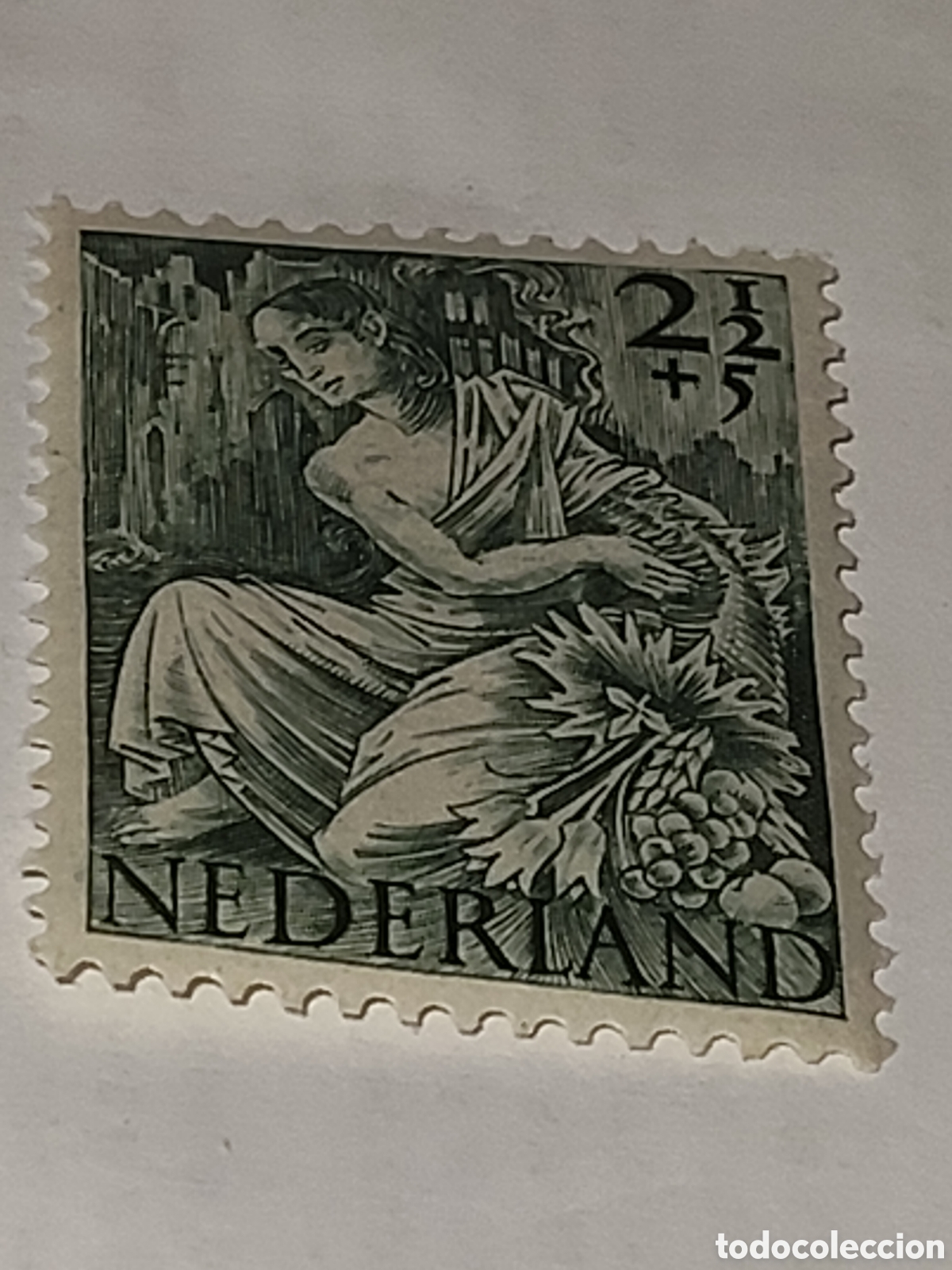 Sellos: Sello de Holanda serie de beneficencia o reconstrucci&oacute;n de la posguerra 1946