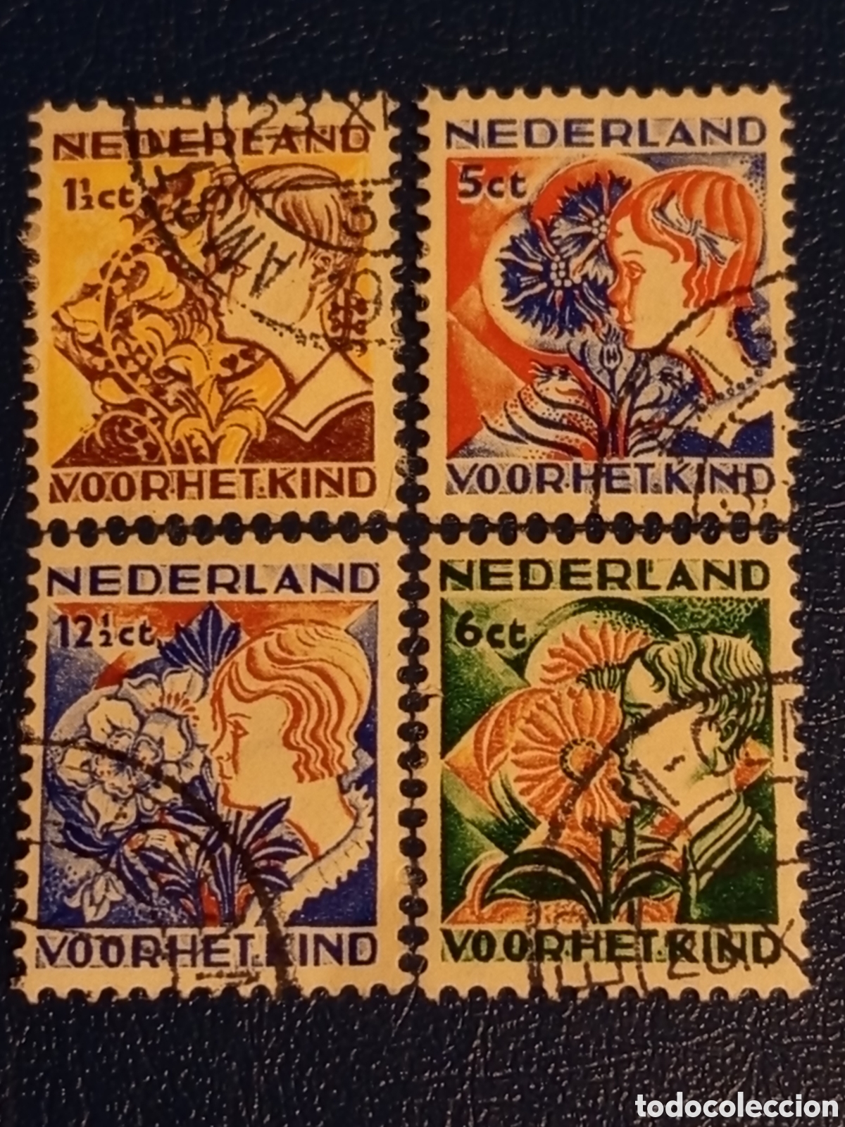Sellos: Sellos Pa&iacute;ses Bajos 1928 Voor Het Kind Cat. NVPH #211-214