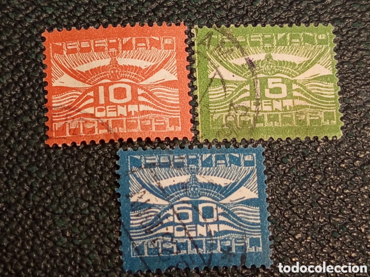 Sellos: Serie Correo A&eacute;reo Holanda 1921 Usados NVPH LP1/LP3