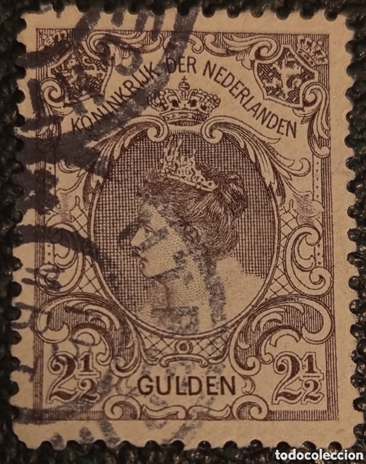 Sellos: Sello Holanda 1899 - Reina Guillermina 2&frac12; Gulden Usado NVPH 78