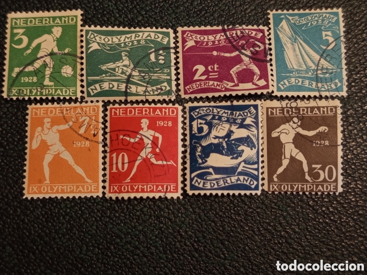 Sellos: &rdquo;Holanda 1928 Juegos Ol&iacute;mpicos &Aacute;msterdam NVPH 212-219 serie completa